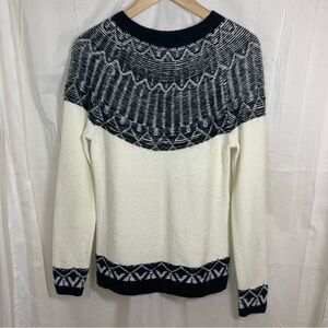 Talbots Wool Blend Fair Isle Sweater Size‎ XS 
Black Ivory Cream Brand New